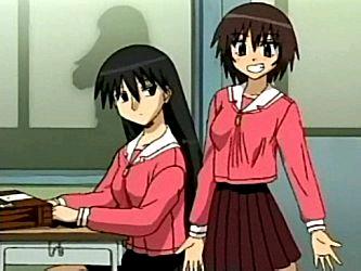 Sakaki-san and Kagura from Azumanga Web Daioh