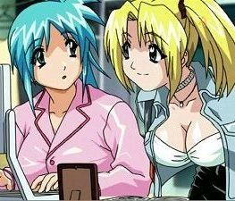 Misaki with blonde cadet from Misaki Chronicle